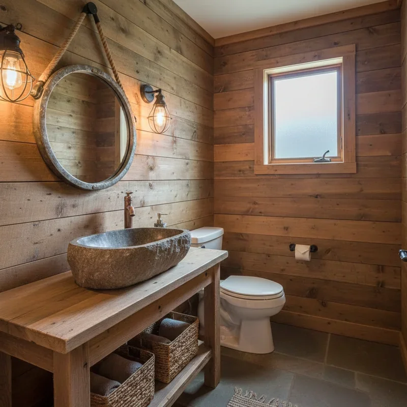 Rustic Half Bathroom Ideas
