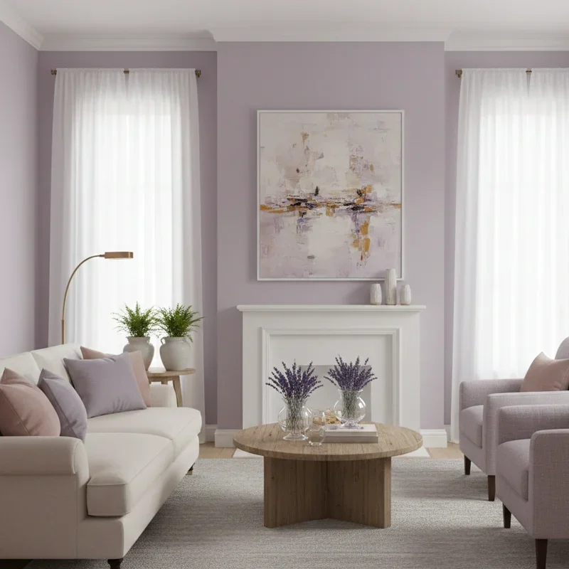 Lavender Living Room Ideas