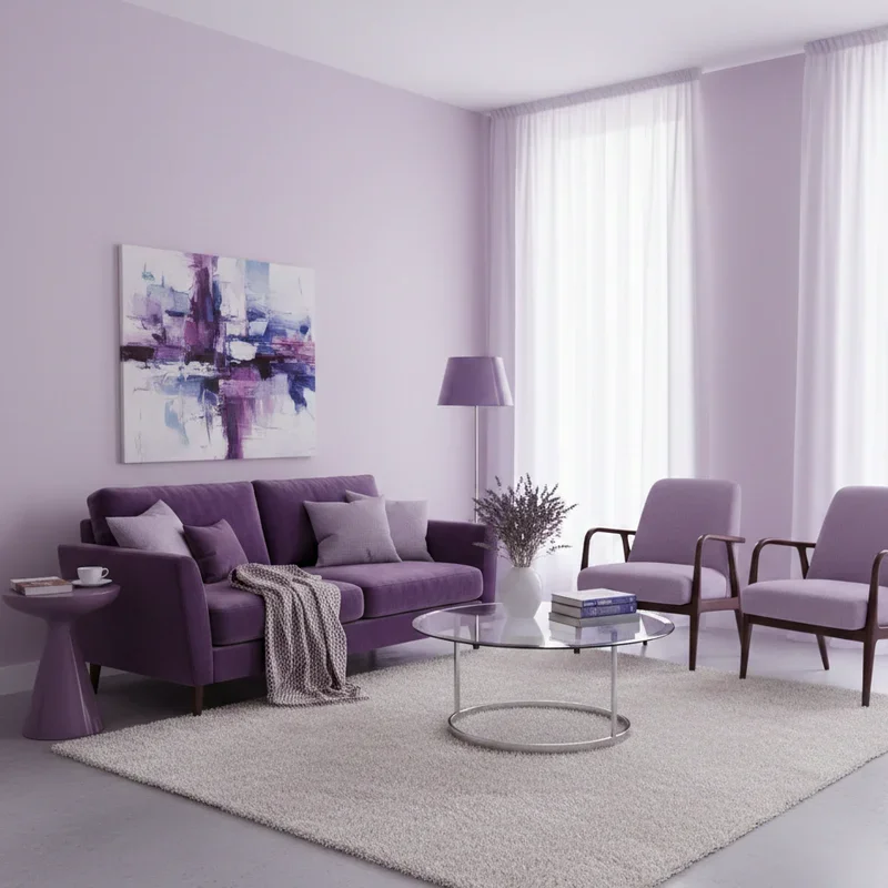 Lavender Living Room Ideas