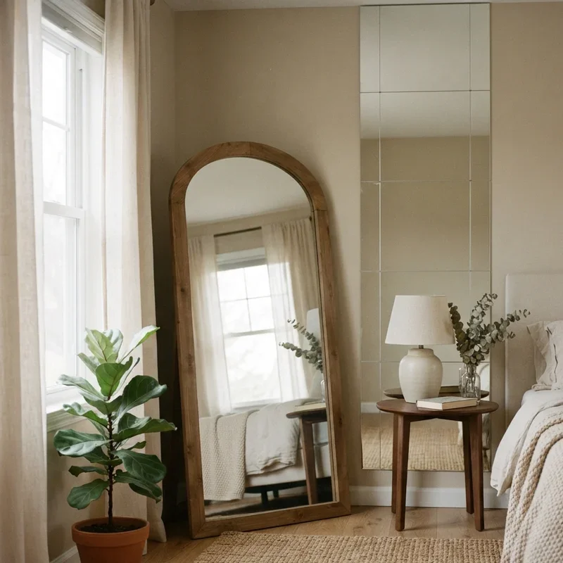 Bedroom Floor Mirror Decorating Ideas
