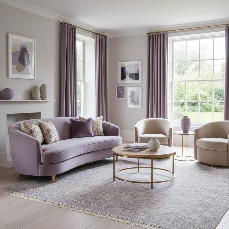 Lavender Living Room Ideas