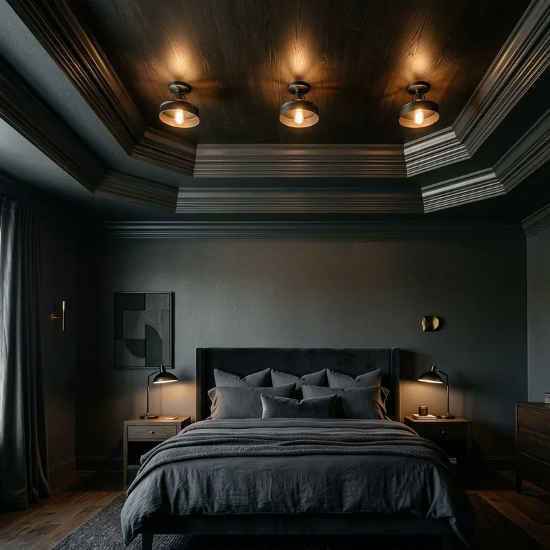 Dark Master Bedroom Tray Ceiling Ideas