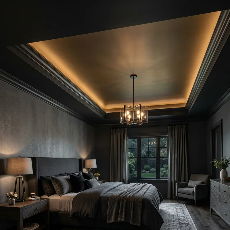 Dark Master Bedroom Tray Ceiling Ideas