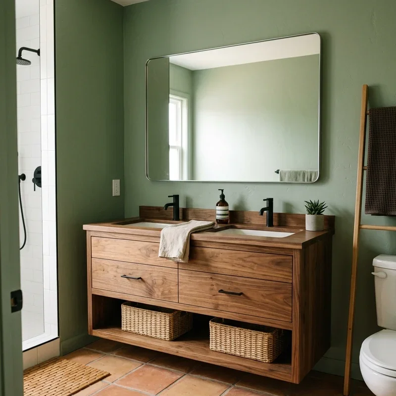 Green and Brown Bathroom Ideas