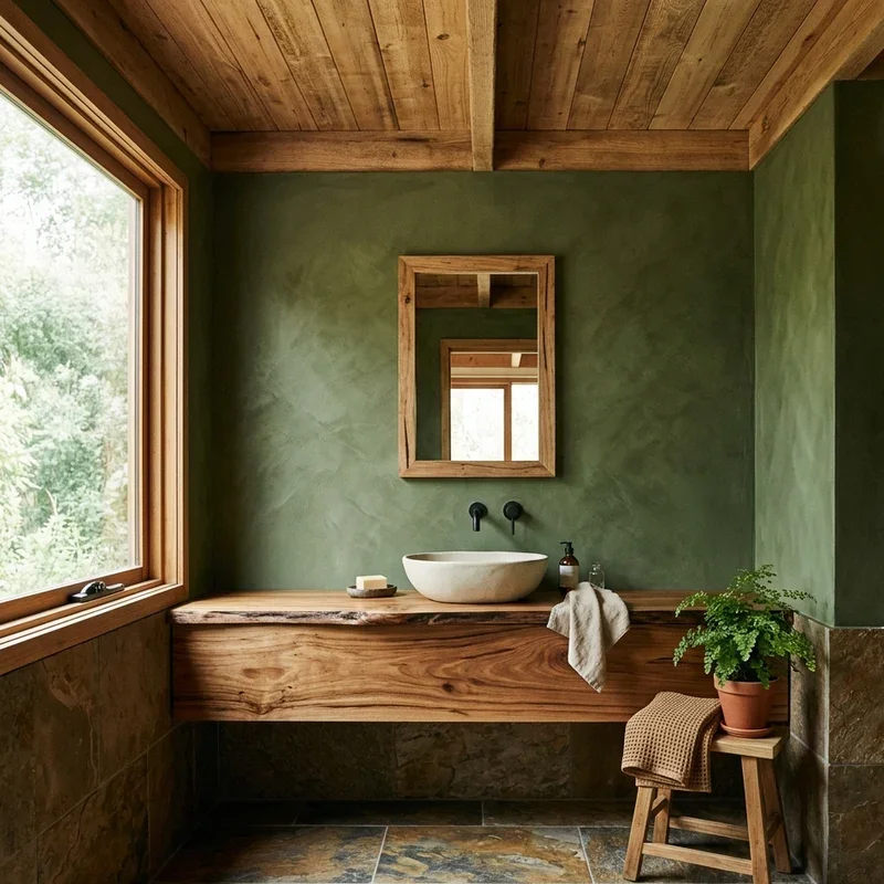 Green and Brown Bathroom Ideas