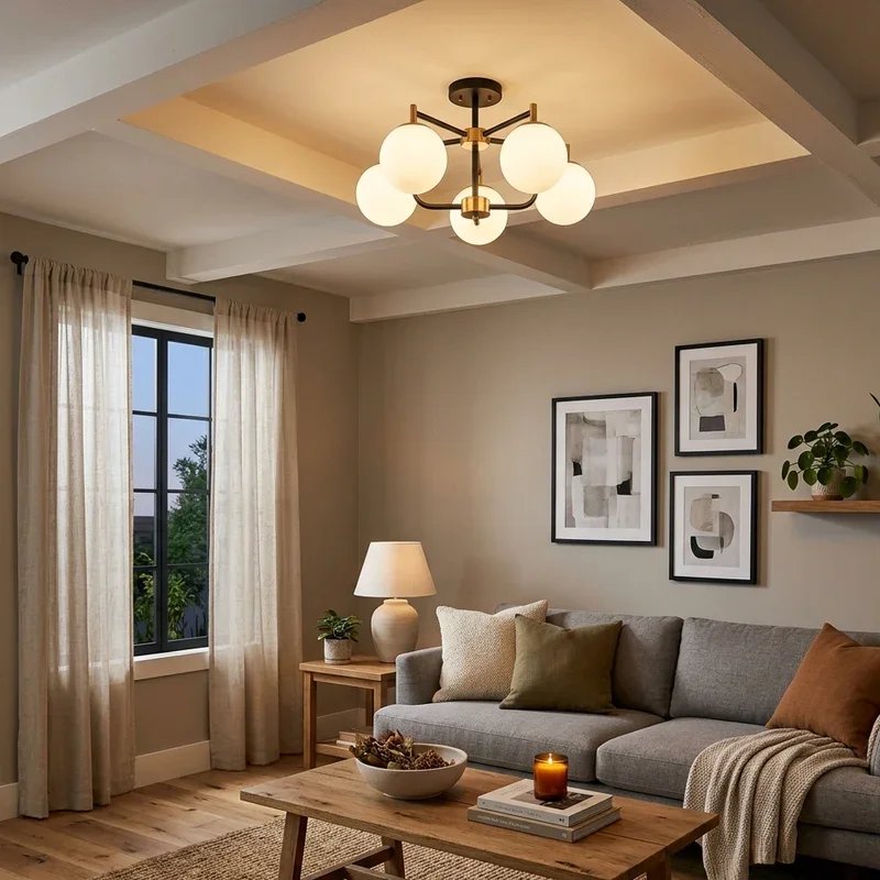 Low Ceiling Modern Living Room Lighting Ideas