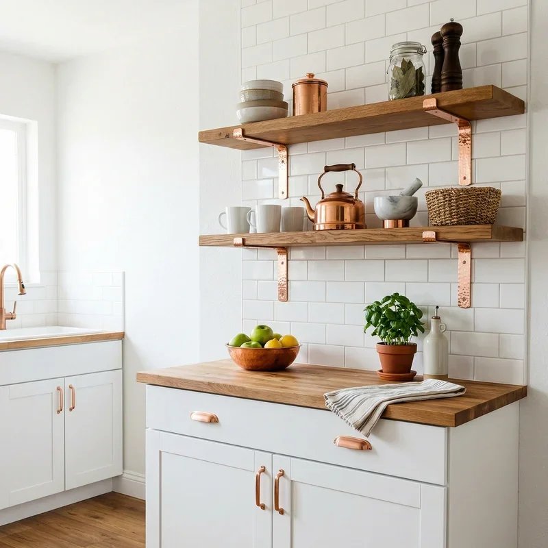 White and Copper Kitchen Ideas