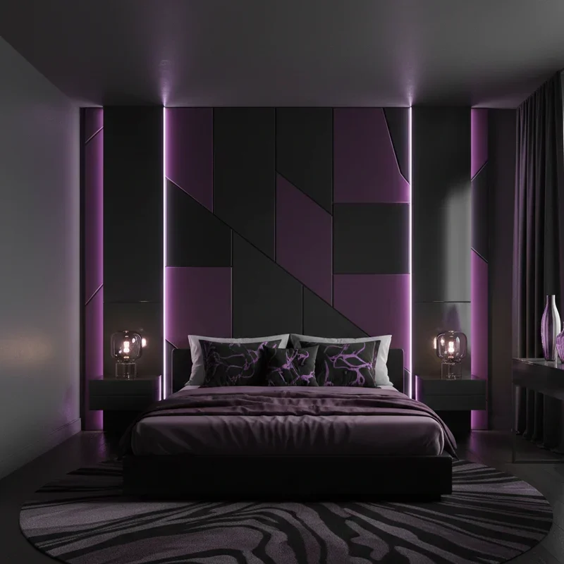 Black and Purple Room Ideas