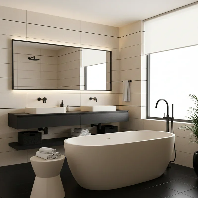 Black and Cream Bathroom Ideas