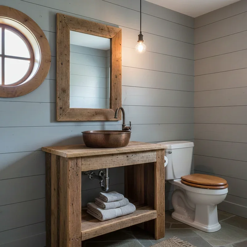 Rustic Half Bathroom Ideas