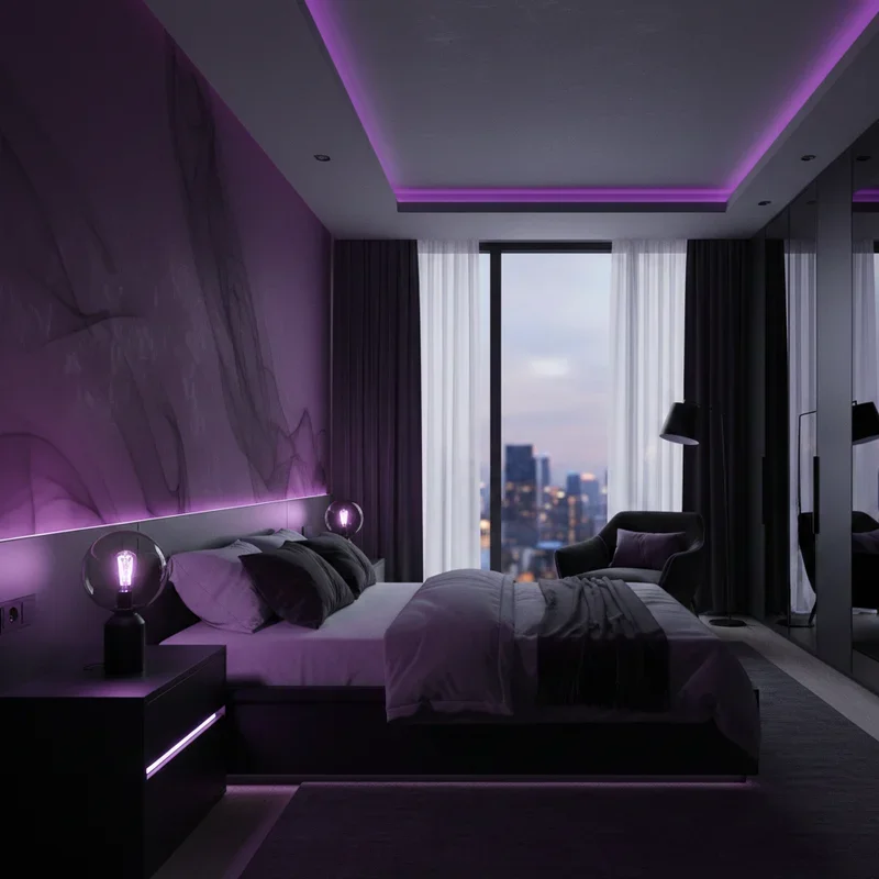 15 Purple and Black Bedroom Ideas for Bold Style Interiors