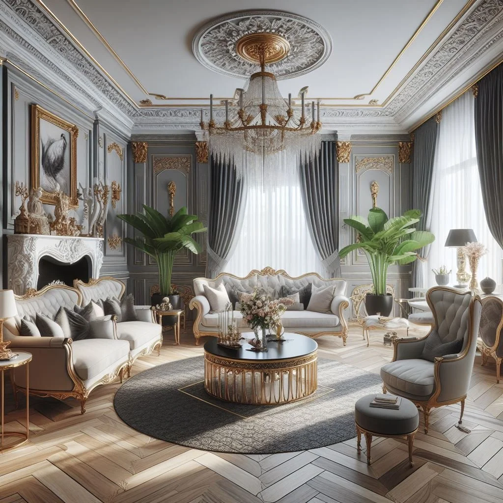 Modern Victorian Living Room Statement Flooring