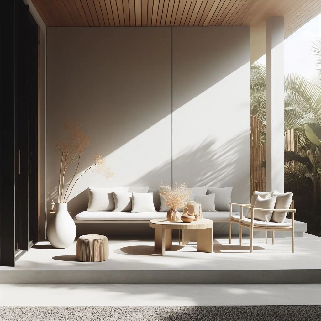 Minimalist Porch Seating: Sleek and Chic