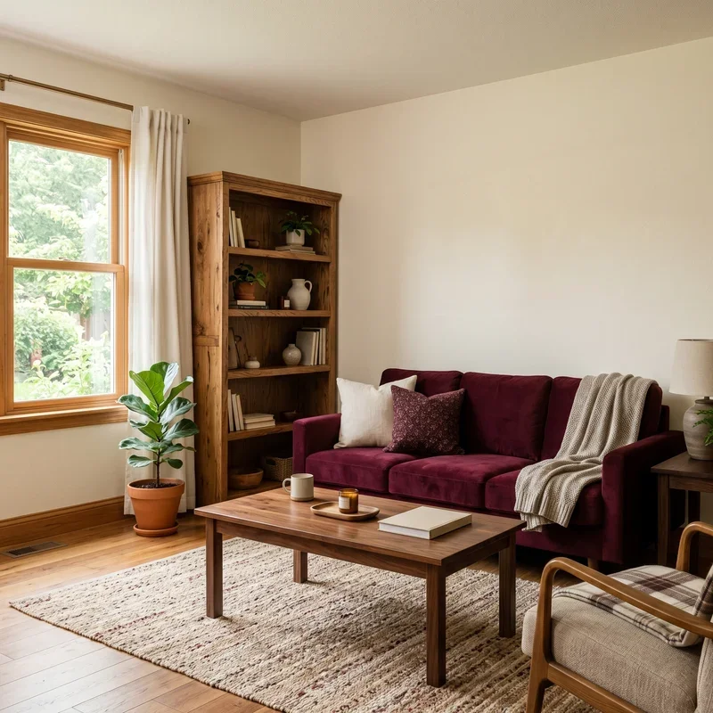 Burgundy Couch Living Room Ideas