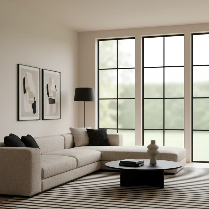 Black and Beige Living Room Ideas