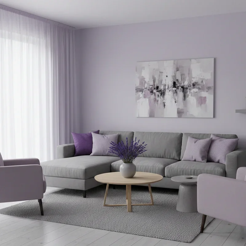 Lavender Living Room Ideas