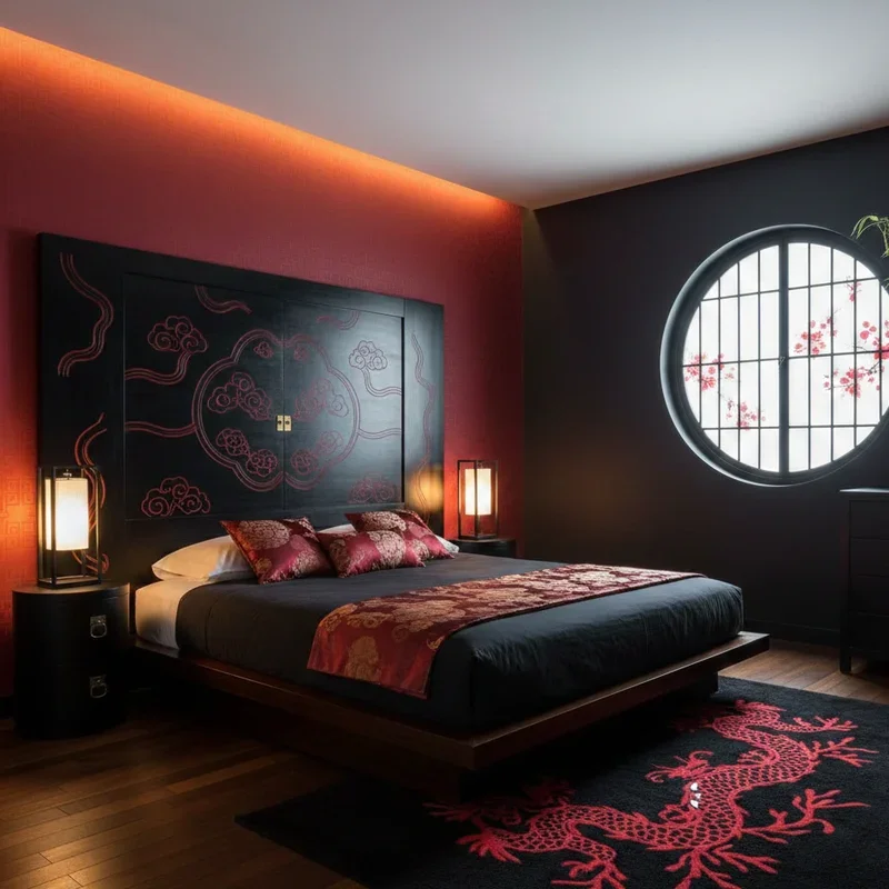 Red and Black Bedroom Ideas