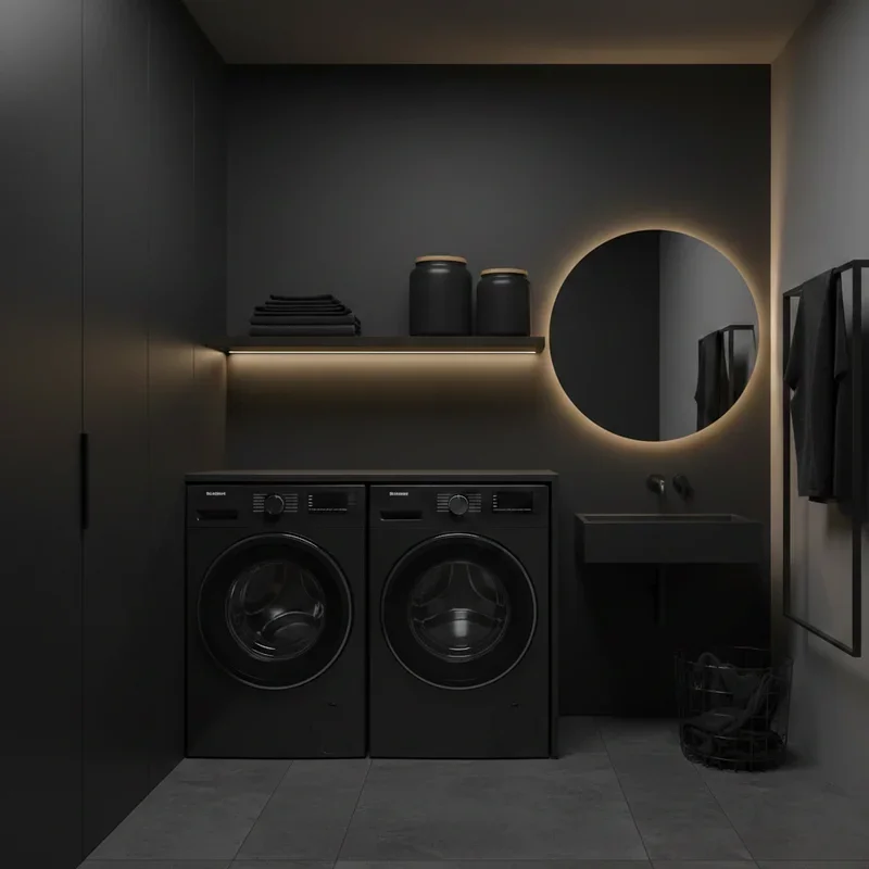 Black Laundry Room Ideas