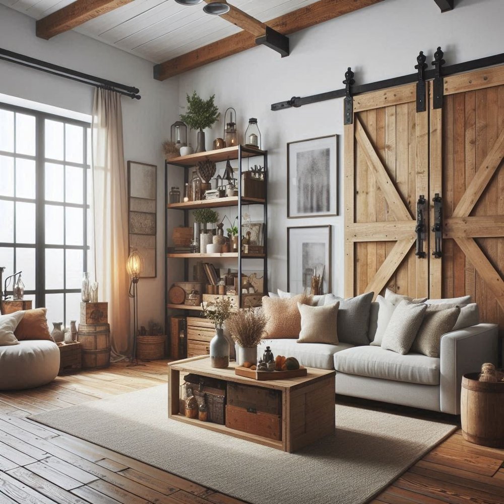 A closer look at Farmhouse Industrial Mix Decor Style