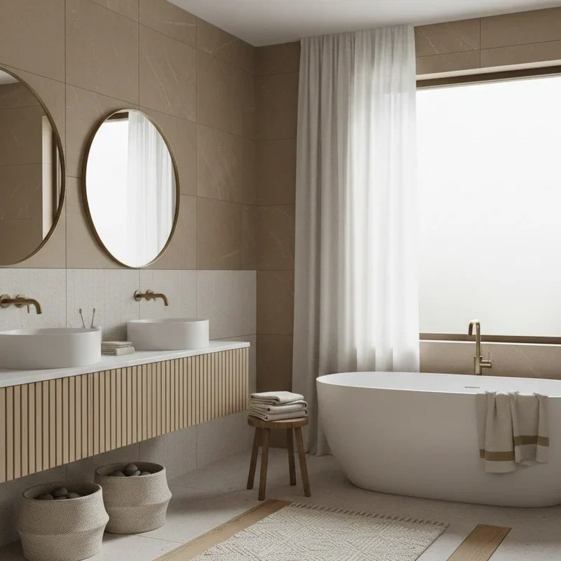 Tan and White Bathroom Ideas