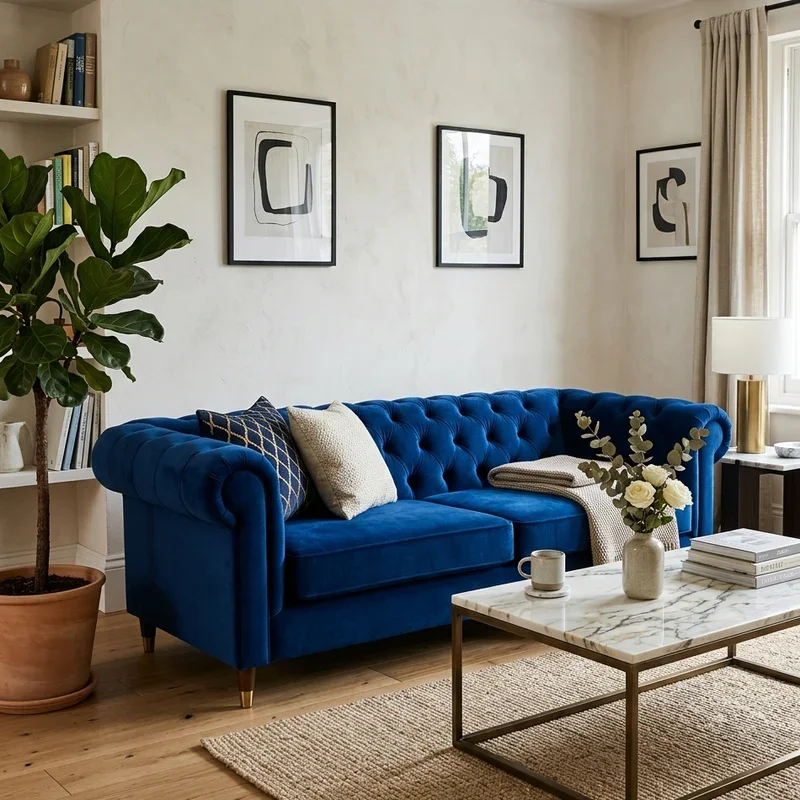 Royal Blue Couch Living Room Ideas