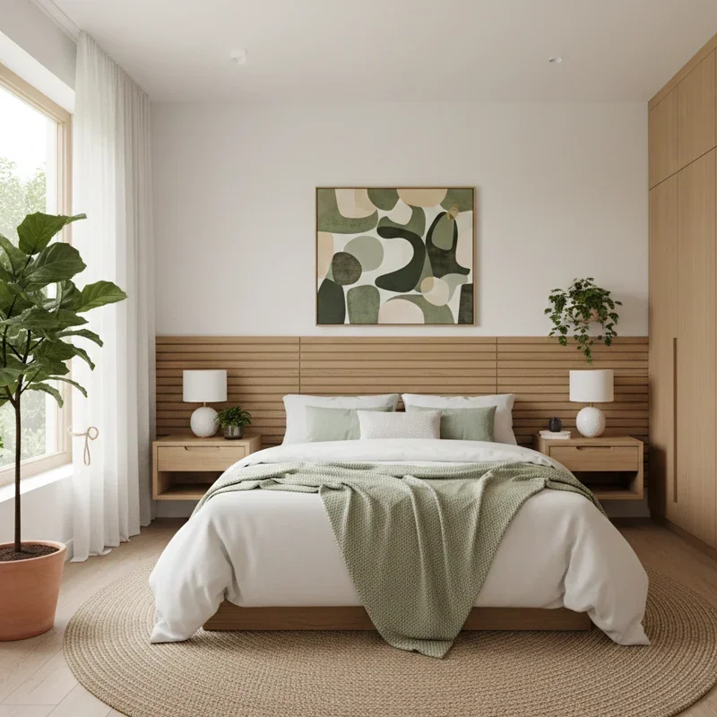 Green and White Bedroom Ideas