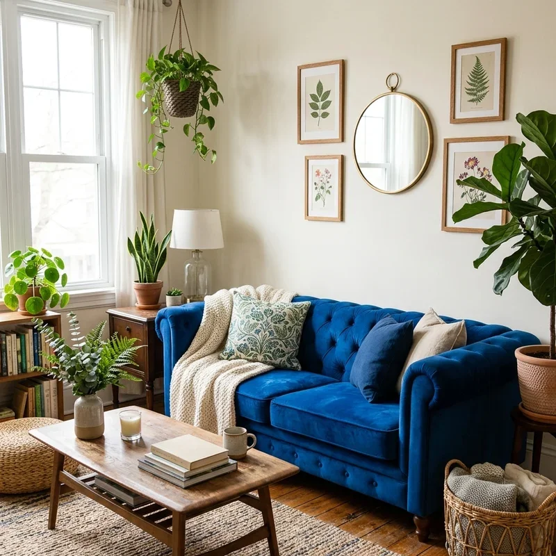 Royal Blue Couch Living Room Ideas