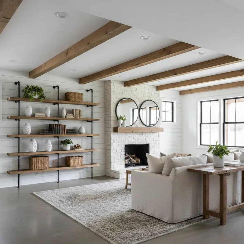 Modern Farmhouse Basement Ideas