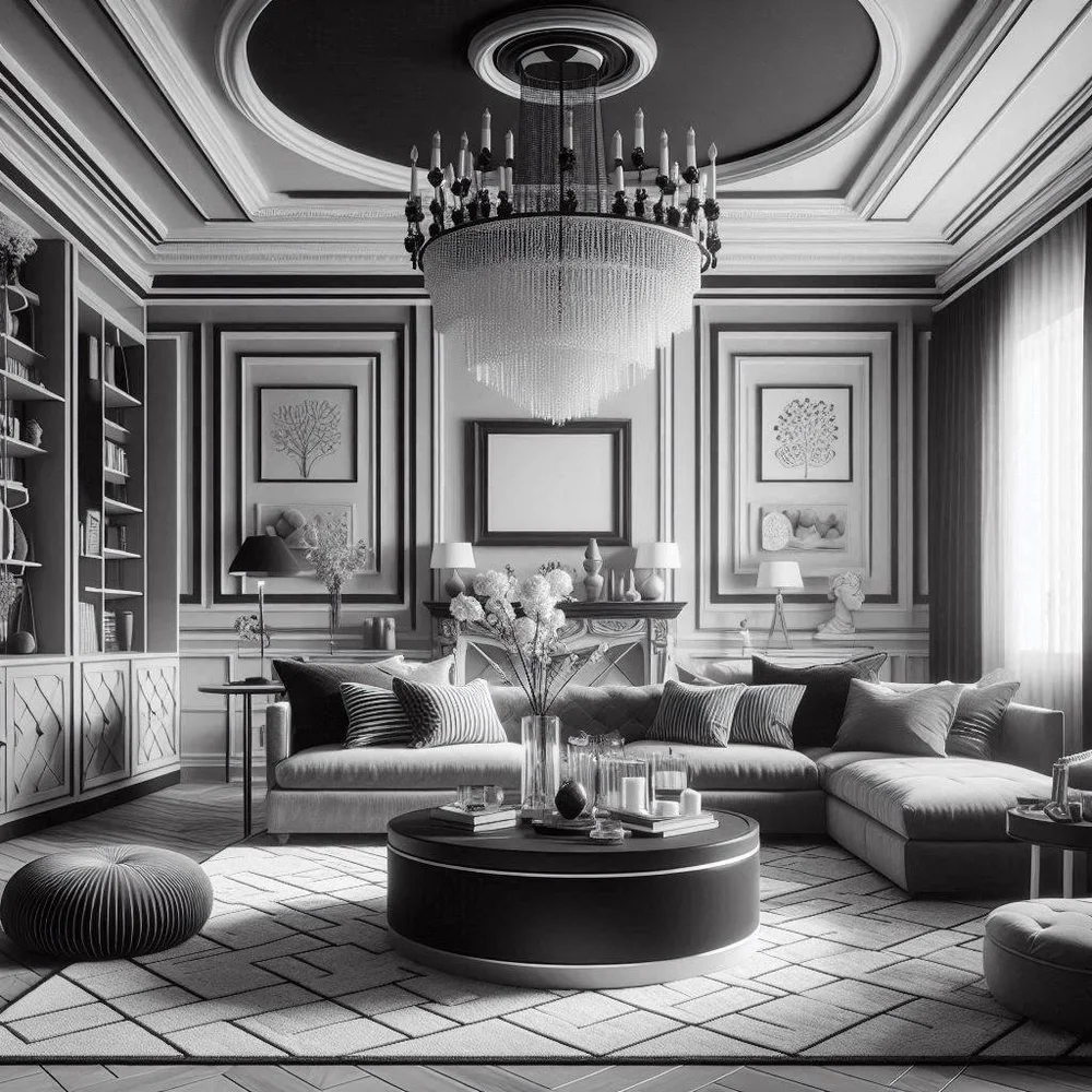 15 Black, White, and Grey Living Room Ideas