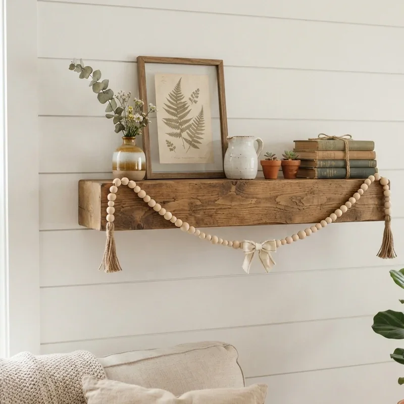 Farmhouse Living Room Shelf Decor Ideas