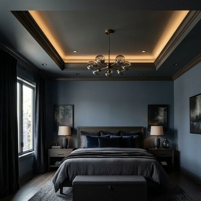 15 Dark Master Bedroom Tray Ceiling Ideas for Elegant Style