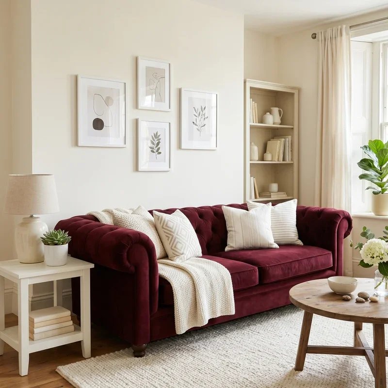Burgundy Couch Living Room Ideas
