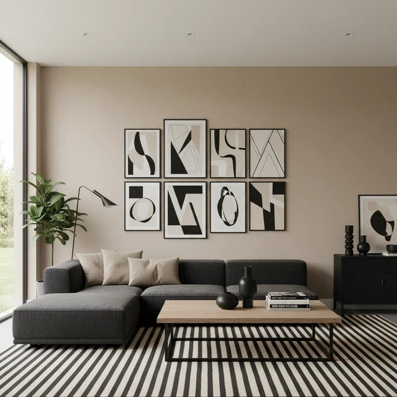 Black and Beige Living Room Ideas