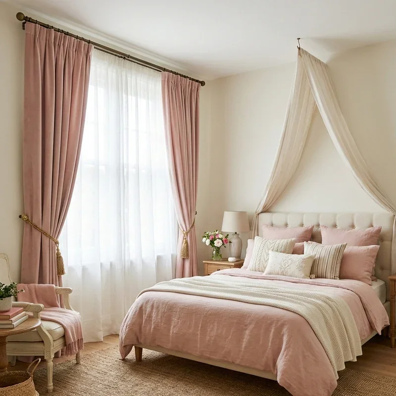 Pink and Cream Bedroom Ideas