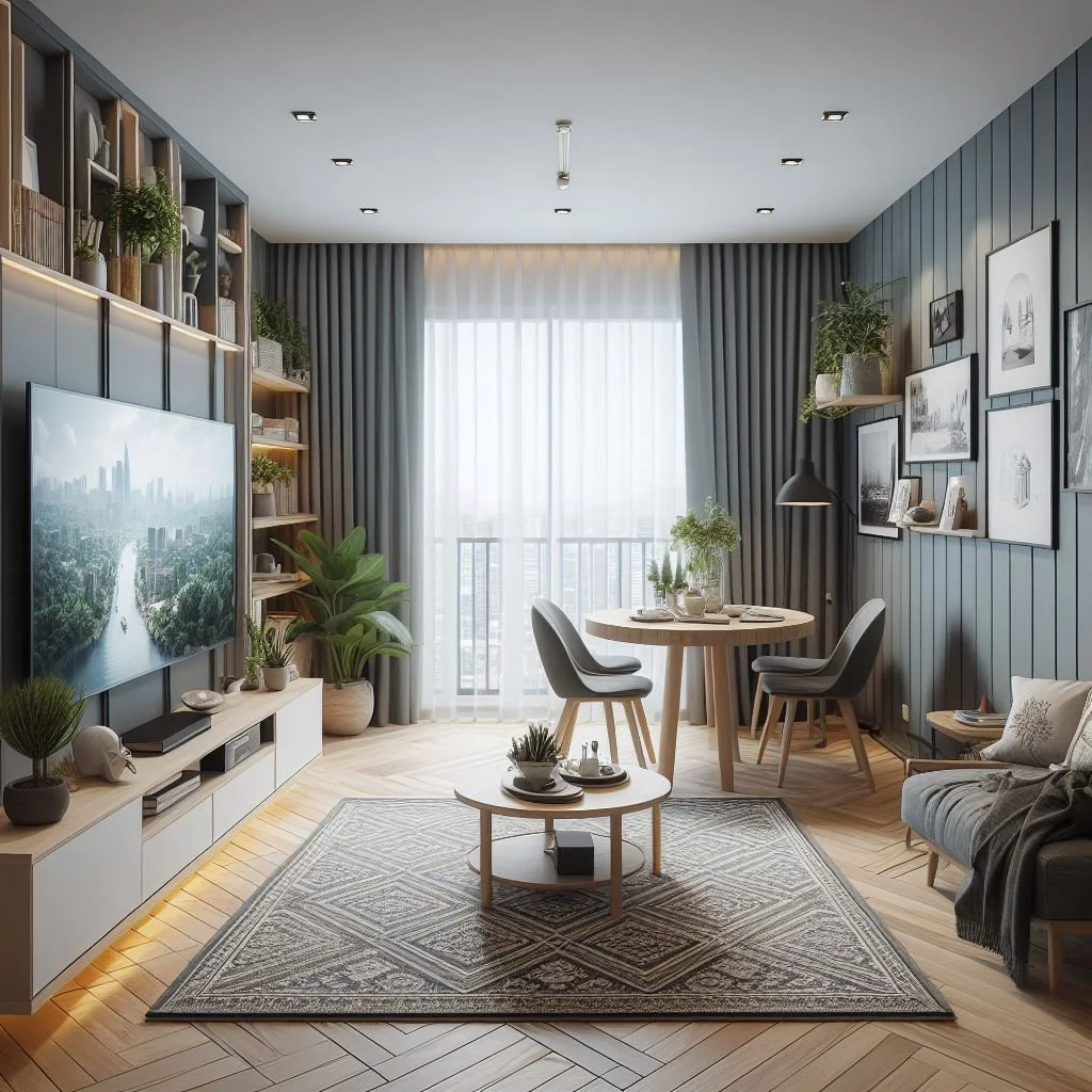 15 Small Living Room Ideas with TV and Dining Table