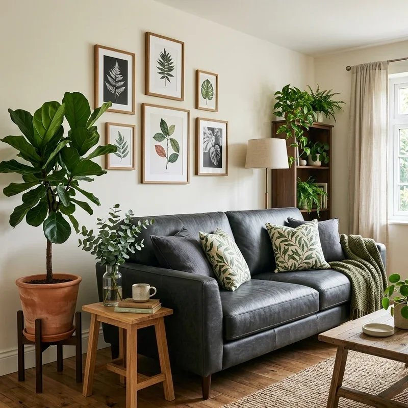 Dark Grey Leather Sofa Living Room Ideas
