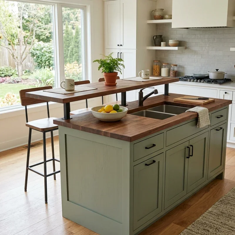 15 Two Tier Kitchen Island Ideas for Stylish Function
