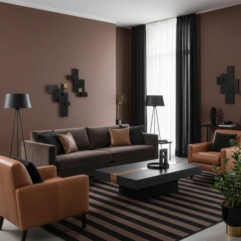 Black and Brown Living Room Ideas