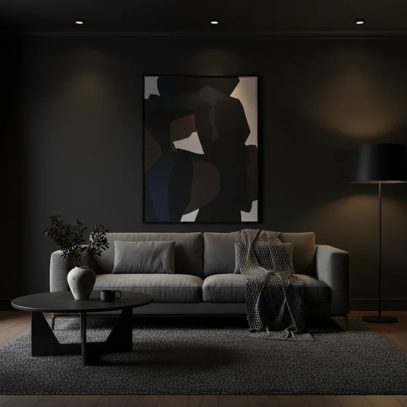 Black Wall Living Room Ideas