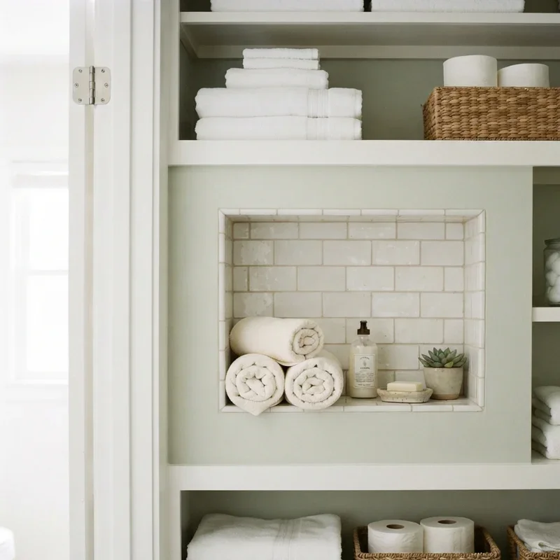 Bathroom Closet Shelf Ideas