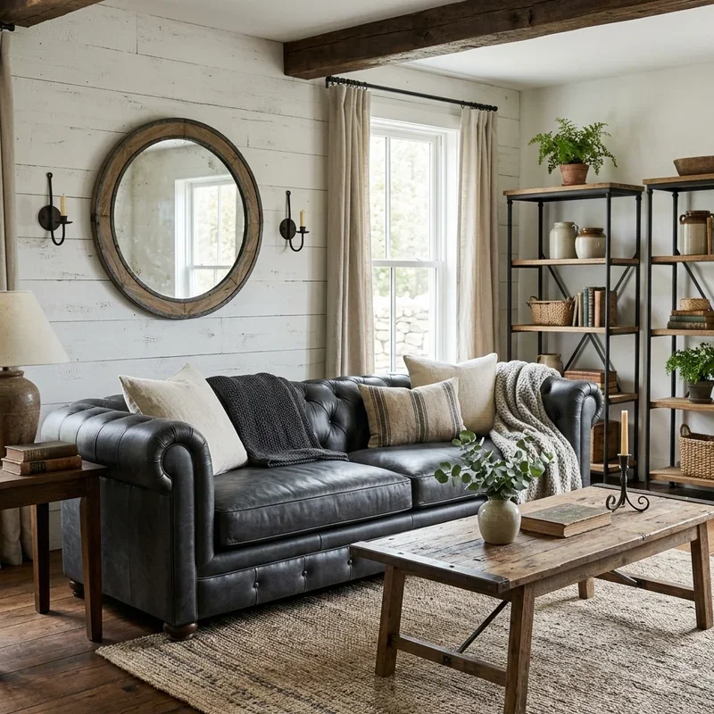 Dark Grey Leather Sofa Living Room Ideas