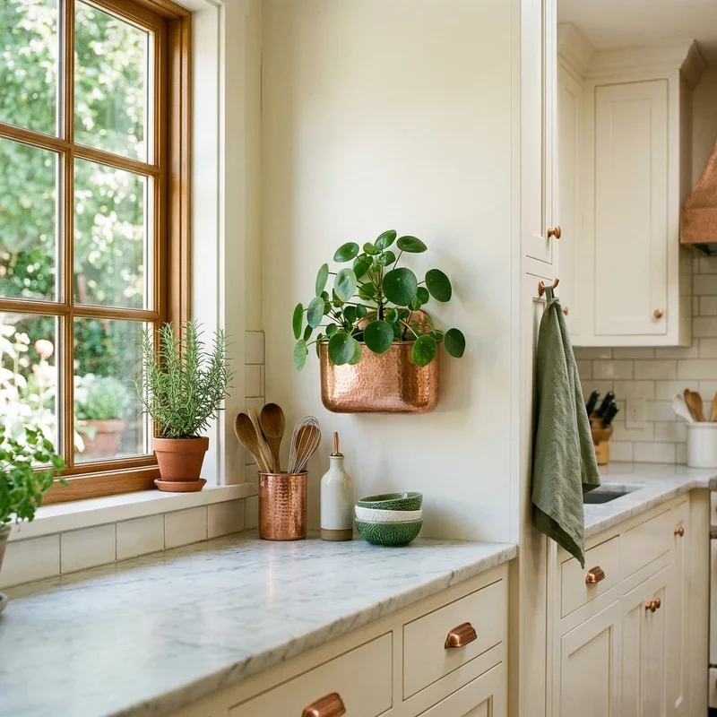 White and Copper Kitchen Ideas