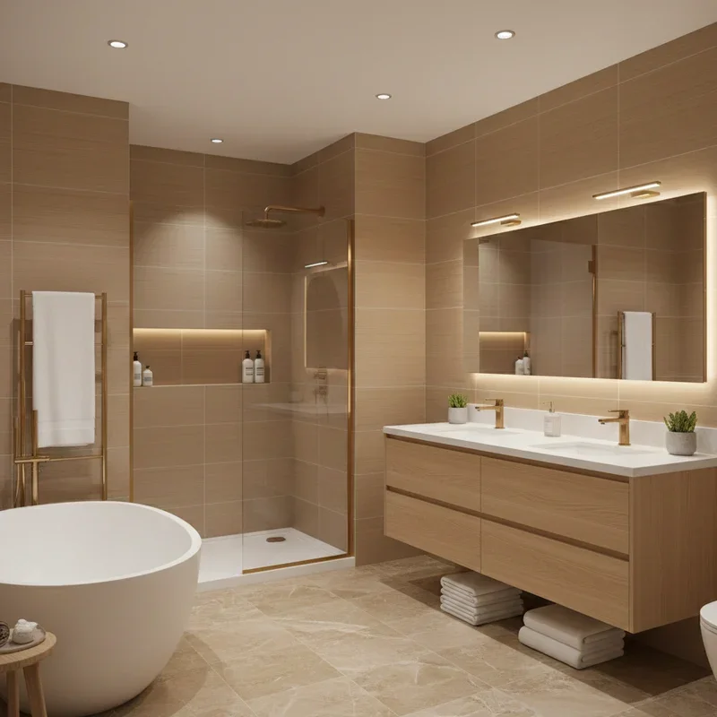 Tan and White Bathroom Ideas