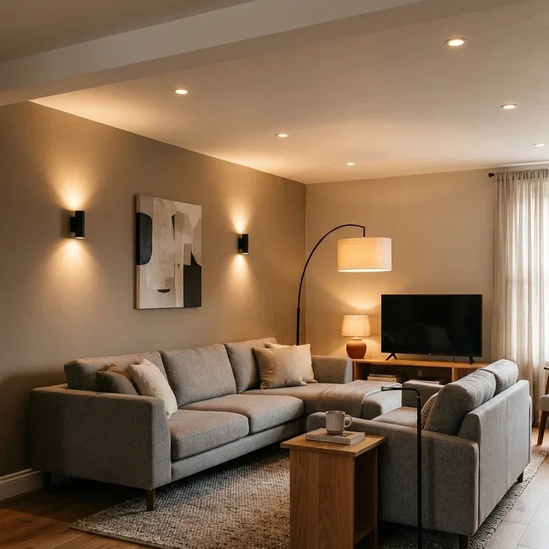 Low Ceiling Modern Living Room Lighting Ideas