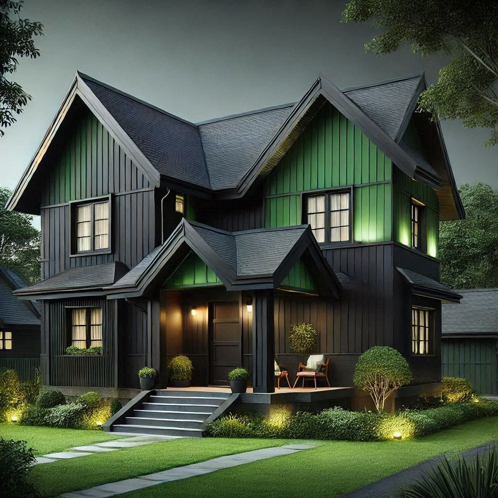 15 Dark Green House with Black Trim Ideas to Try