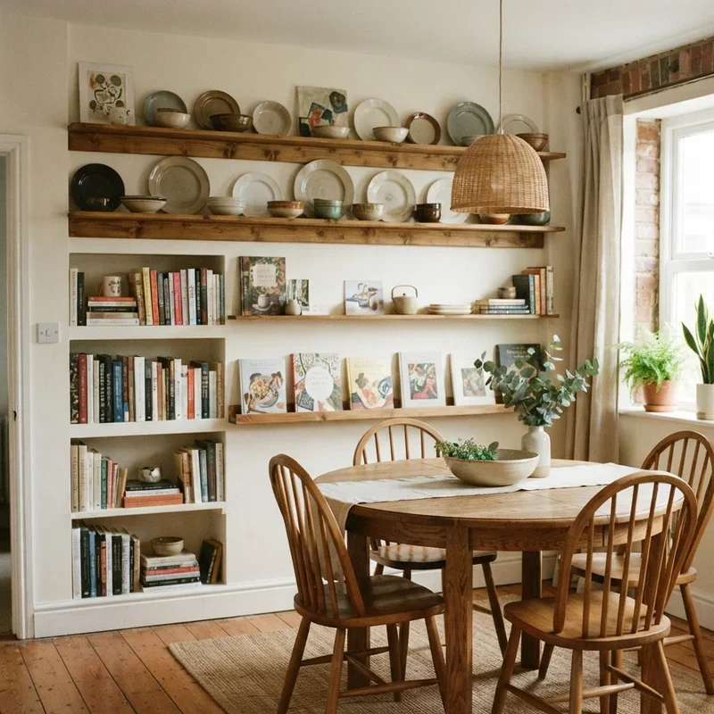Dining Room with Bookshelves Ideas