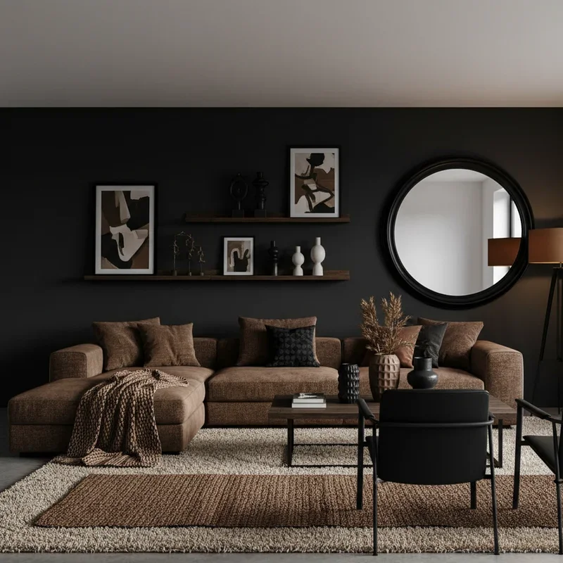 Black and Brown Living Room Ideas