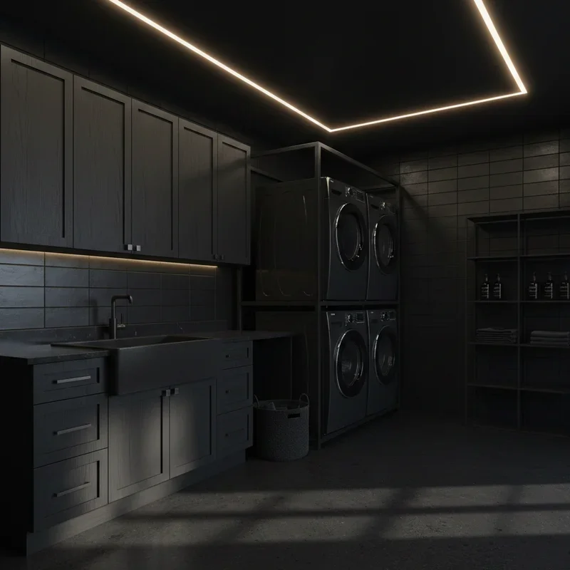 Black Laundry Room Ideas