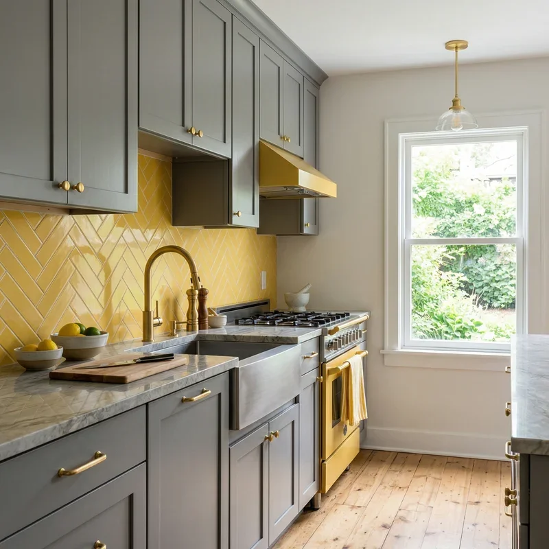 Gray and Yellow Kitchen Ideas