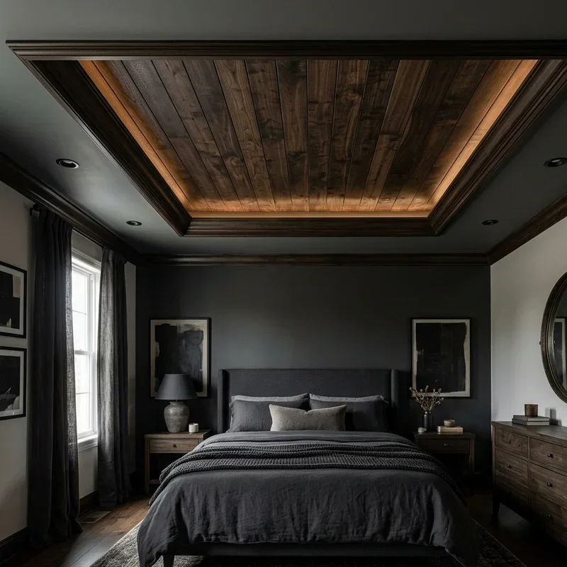 Dark Master Bedroom Tray Ceiling Ideas
